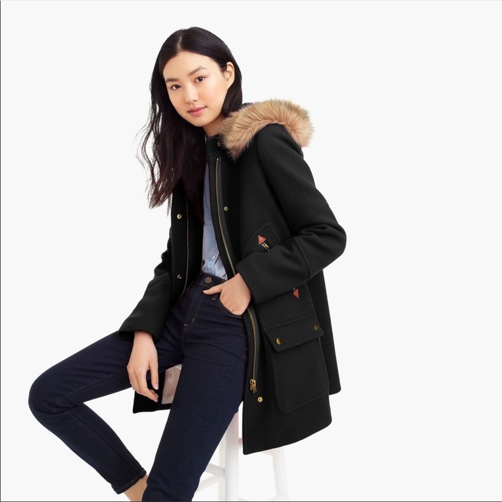 J.Crew Chateau parka in Italian stadium-cloth wool
